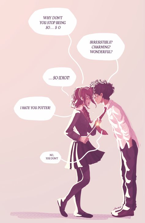 Lily and James Art Harry Potter, Harry And Hermione, Harry And Ginny, Lily Potter, Desenhos Harry Potter, Harry Potter Comics, Harry Potter Artwork, Harry Potter Ships, Harry Potter Headcannons