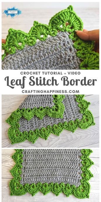 Crochet Leaf Stitch, Crochet Edging Patterns Free, Leaf Stitch, Crochet Blanket Border, Crochet Boarders, Crochet Blanket Edging, Crochet Leaf, Crochet Border Patterns, Crochet Edging Patterns