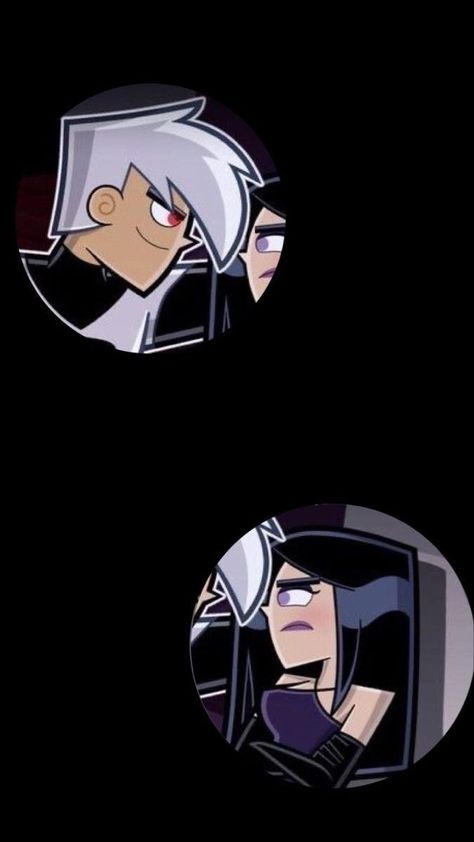 Danny Phantom Pfp Matching, Couple Cartoon Profile Pics, Danny Phantom Profile Pic, Couple Cartoon Profile, Couple Matching Profile Pictures, Danny Phantom Matching Pfps, Couple Matching Profile, Cartoon Girl Pfp, Aesthetic Profile Picture Cartoon