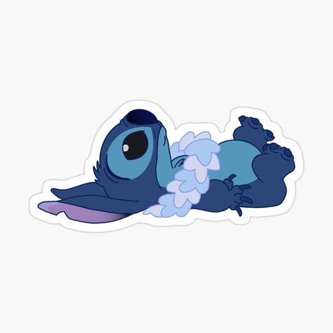 Cute calm Stitch sticker for sale #disney #aesthetic #calm #stitch #lilostitch #blue #summer #stickers Laptop With Stickers Aesthetic, Laptop Stickers Disney, Disney Stickers Printables, 00s Nostalgia, Lilo Y Stitch, Collage Diy, Stitch Cartoon, Cute Laptop Stickers, Disney Sticker