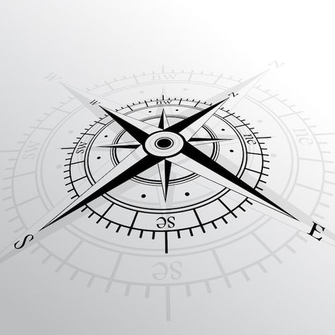 Vector wind rose background | Premium Vector #Freepik #vector #compass #wind-rose #compass-rose #map-compass Retro Nautical, Band Tattoos, Forearm Band Tattoos, Map Compass, Wind Rose, Compass Design, Rose Background, Desenho Tattoo, Band Tattoo