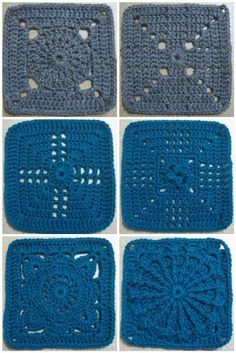 days 16-21 Crochet A Square A Day, Lacy Granny Square, February Days, Crochet Minecraft, Afghan Squares, Crochet Squares Afghan, Granny Square Crochet Patterns, Crochet Blocks, Crochet Quilt