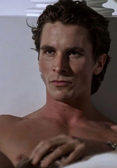 Patrick Bateman-American psycho Christian Bale, Chris Bale, American Pyscho, Sigma Male, The Perfect Guy, Pretty Men, Belle Photo, Celebrity Crush, Beautiful Men