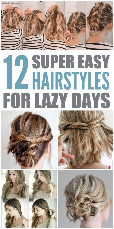 Medium Length Hair Up, Updos Hairstyles, Lazy Day Hairstyles, Short Hair Up, Triangle Hair, Super Easy Hairstyles, Fesyen Rambut, Lazy Hairstyles, Easy Hairstyles Quick