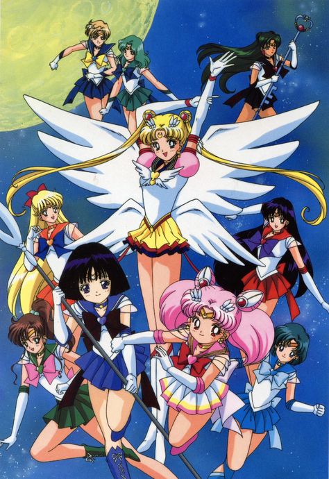 Sailor Moon Group, Sailor Guardians, Sailor Moon Stars, Sailor Moon Manga, Shirt Illustration, Sailor Moon Art, Pretty Guardian Sailor Moon, Japanese Cartoon, Manga Collection