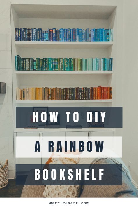 Rainbow Bookshelf Organization, Patchwork, Bookshelf Organized By Color, Rainbow Organized Bookshelf, Rainbow Order Bookshelf, Color Sorted Bookshelf, Bookshelf By Color, Bookshelves By Color, Organize Books By Color