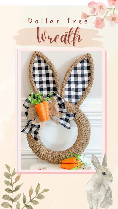 Dollar Tree Bunny Wreath, Easter Wreath, DIY Easter Bunny Wreath, Dollar Tree Bunny Decor DIY Amigurumi Patterns, Easter Bows Diy, Wire Bunny Head Wreath, Bunny Wreaths Diy, Bunny Frame Wreath, Wire Bunny Wreath Form Ideas, Dollar Tree Bunny Wreath Form Ideas, Diy Easter Bunny Wreath, Diy Dollar Tree Wreath Spring