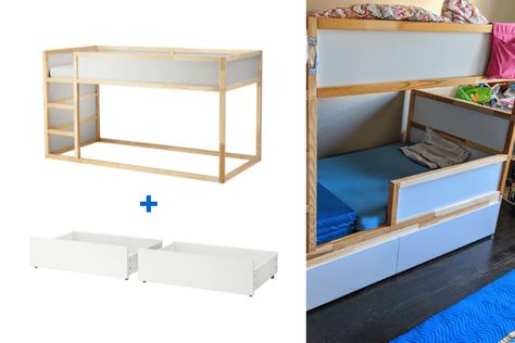 Kura Archives - IKEA Hackers Kura Cama Ikea, Mydal Ikea, Bunk Bed Hacks, Cama Ikea Kura, Ikea Mydal, Diy Treehouse, Ikea Pax Doors, Bed Hacks, Kura Bed Hack