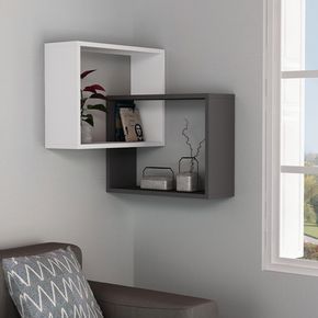 Home Decor Shelves, Corner Shelf Design, Corner Shelf Ideas, Unique Wall Shelves, Wall Mounted Corner Shelves, Corner Wall Shelves, Modern Wall Shelf, Corner Decor, Regal Design