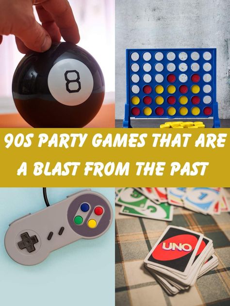 90s Party Games That Are A Blast From the Past - Fun Party Pop 90s Theme Games, House Party 90s Theme, 90s Birthday Party Theme For Men, Throwback 90s Party, 90s Slumber Party Bachelorette, 90s Party Activities, 1999 Party Theme, 90s Nostalgia Party, 90s Party 30th Birthday