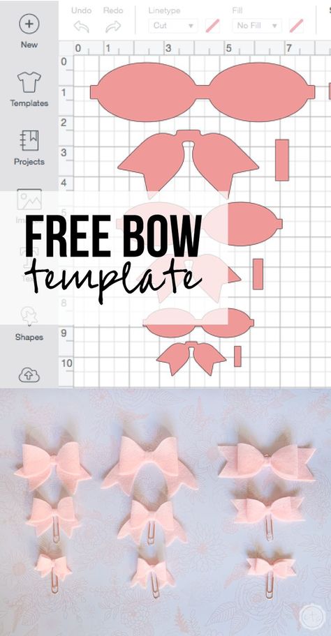 FREE Bow Template Free Bow Template, Recycle Craft Projects, Diy Leather Bows, Projets Cricut, Bow Template, Paper Bow, Diy Bows, Felt Bows, Weekly Newsletter