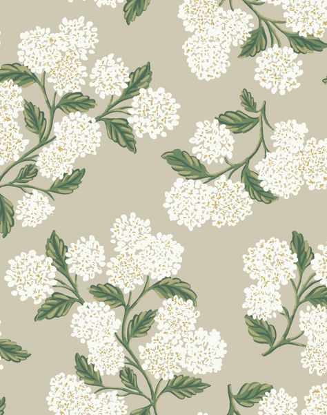 Hydrangea Wallpaper, Linen Wallpaper, York Wallpaper, Beige Wallpaper, Plant Wallpaper, Wallpaper Rolls, Woven Paper, Bold Prints, Wallpaper Samples