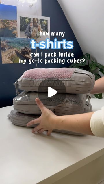 Rilee Smith on Instagram: "How many t-shirts can I pack into my favorite Amazon Packing Cubes? 👀👚 (and yes, I think I might own too many… lol) #packingcubes 🛒: These compression #packing cubes are Iinked in my Amazon Storefront + Travel Favs! #packwithme #packingtips #packinghacks #traveltips #compressioncubes #travelgram #amazonmusthaves" Organisation, How To Pack In Packing Cubes, Diy Compression Packing Cubes, Packing Cubes Compression, Packing With Packing Cubes, How To Use Packing Cubes Tips, Compression Cubes For Travel, Compression Packing Cubes Travel, Best Compression Packing Cubes