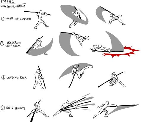 Staff Drawing, Animation Poses, Bahasa Jepun, Martial Arts Techniques, Animation Reference, Poses References, Figure Drawing Reference, Anatomy Reference, Art Poses