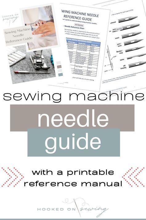 Sewing Machine Needles Guide, Sewing Machine Needle Chart, Sewing Machine Needle Guide, Sewing Machine Feet Guide, Sewing Needle Sizes, Sewing Machine Stitches, Quilt Tips, Machine Needles, Sewing Machine Quilting