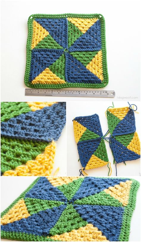 Crochet Quilt Pattern, Crochet Granny Square Blanket, Crochet Blocks, Haken Baby, Crochet Quilt, Crochet Motifs, Afghan Pattern, Crochet Square Patterns, Granny Squares Pattern