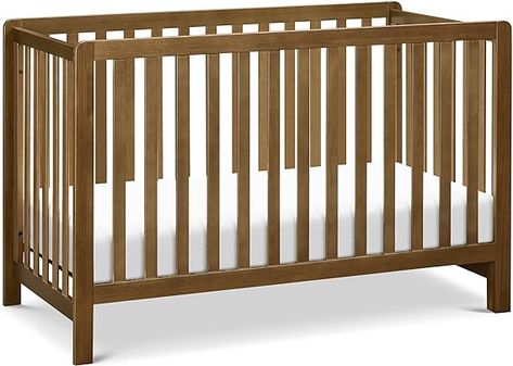 Amazon.com : Carter's by DaVinci Colby 4-in-1 Low-Profile Convertible Crib in Walnut, Greenguard Gold Certified : Baby Davinci Crib, Bed Day, Matching Dressers, Wood Crib, The Carter, Adjustable Mattress, Toddler Furniture, Waterproof Mattress, Day Bed
