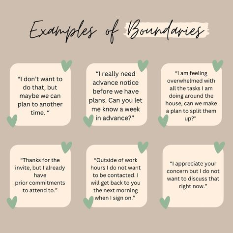 Setting Up Boundaries, Healthy Boundary Responses, Example Of Boundaries, Relationship Boundary Examples, Setting Healthy Boundaries Relationships, Setting Boundaries Examples, How To Set Personal Boundaries, Boundary List, Emotional Boundaries Examples