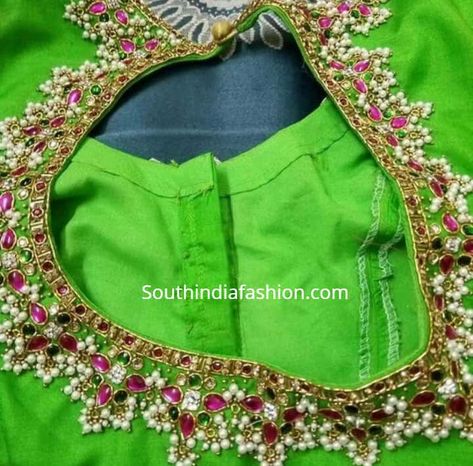 Simple Maggam Work Blouse, Simple Maggam Work, Maggam Work Blouse Design, Green Blouse Designs, Pink Blouse Designs, Blue Blouse Designs, Silk Saree Blouse Designs Patterns, Latest Bridal Blouse Designs, Maggam Work Blouse