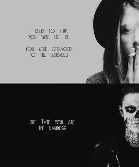 But Tate, you are the darkness. Evan Peters, American Horror Story Quotes, Tate And Violet, American Horror Story 3, What I Like About You, American Horror Story Seasons, Horror Show, Horror Story, Film Serie