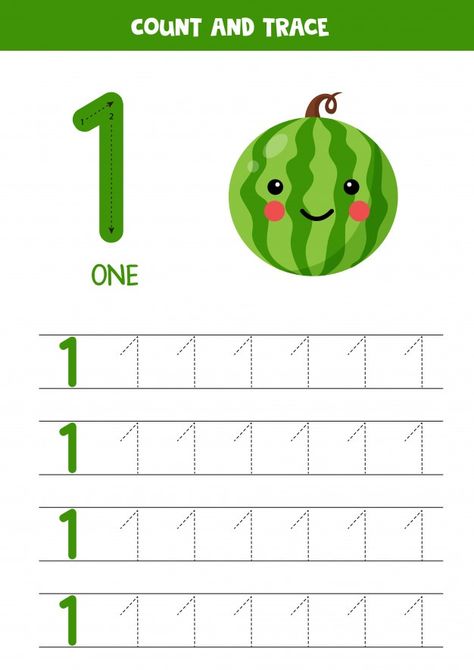 Worksheet for learning numbers with cute... | Premium Vector #Freepik #vector #food #school #kids #children Kids Learning Numbers, Shape Worksheets For Preschool, Preschool Number Worksheets, Kids Worksheets Preschool, Preschool Math Worksheets, Tracing Worksheets Preschool, Montessori Toddler Activities, Preschool Activities Toddler, Bumbo