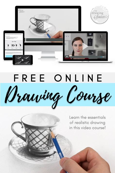 Drawing Concepts, Beginner Drawing Lessons, Online Art Courses, Sketch Free, Learn To Sketch, Drawing Tutorials For Beginners, Realistic Drawing, Drawing Course, Portraiture Drawing