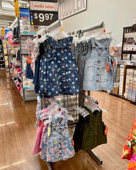 The sweetest lil overall dresses for toddlers, only $9.97! By Wonder Nation in @walmart stores and online, swipe up in our stories to shop! #whoawaitwalmart #walmart #kids #summerkids #affordablestyle » Whoa Wait Walmart Walmart Clothes, Overall Dresses, Dresses For Toddlers, Walmart Kids, Walmart Outfits, Walmart Store, Kid Clothes, Overall Dress, Summer Kids