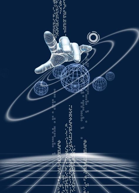 Digitalization Illustration, Poster On Technology, Poster About Technology, Science Technology Poster, Digital Technology Poster, Science And Technology Poster, Poster Ideas Aesthetic, Technology Clipart, Poster Technology