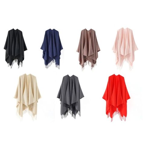 Autumn Winter Cashmere Pashmina Scarf Woman Shawl with Tassels Soft Blanket Features: and Stay warm and stylish with this luxurious faux cashmere shawl featuring a large split and tassels decoration. Made from polyester, this shawl combines comfort and fashion, for any occasion. Designed for fashion forward women who appreciate and trendy Suitable for special occasions such as evening parties, dances, or weddings, adding sophistication to your overall look. Versatile and practical, this shawl can be worn as a coat, scarf, or accessory, effortlessly enhancing your fashion statement. Specifications: Polyester Color:Black/Red/Navy/Khaki/Dark Gray Black Size:Approx.126x155cm/49.6x61inches Package Includes: 1x Cashmere Shawl note: 1.Please allow 1-2cm errors due to manual measurement, make sure