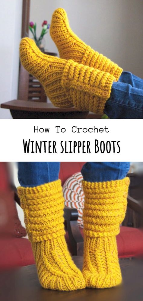 Crochet Sock Pattern Free, Crochet Slipper Boots, Start Crocheting, Easy Crochet Slippers, Crochet Slipper, Crochet Socks Pattern, Slippers Boots, Crochet Slippers Free Pattern, Crochet Slipper Pattern