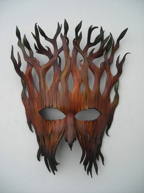 Carved mask Steampunk Mask, Leather Mask, Cool Masks, Masks Art, Masks Masquerade, Arte Fantasy, Samhain, 영감을 주는 캐릭터, Green Man