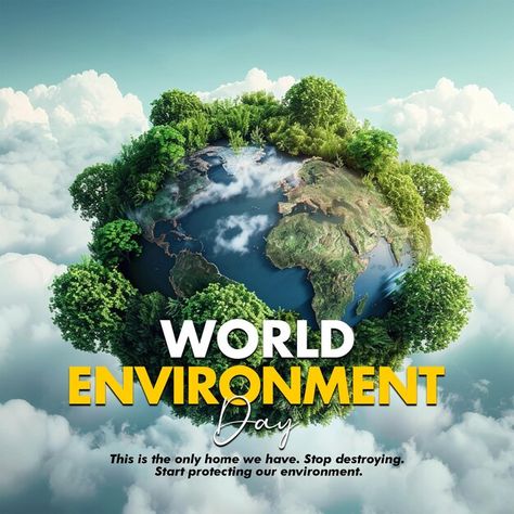 Psd world environment day poster and ban... | Premium Psd #Freepik #psd Logos, Nature, Poster For World Environment Day, World Environmental Day Posters, World Environment Day Poster, Environment Day Poster, World Environment Day Posters, Environmental Posters, Earth Day Posters