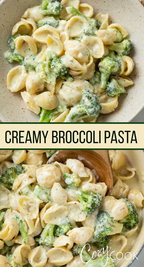 A collage of creamy pasta shells with broccoli. Vegetables For People Who Dont Like Them, Creamy Broccoli Pasta, Healthy Eating Kids, Types Of Pasta, Dinner Recipes Vegetarian, Healthy Dinner Recipes For Family, For Two, Creamy Broccoli, Dinner Recipes Chicken