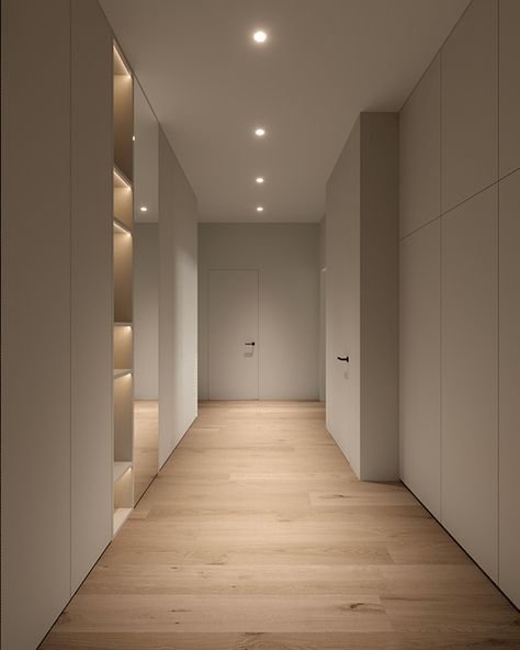 Workout Room Lighting, Corridors Design Home, House Corridor, Dining Room Murals, Smart Living Room, Modern Apartment Interior, Entrance Lighting, Corridor Design, Corridor Lighting