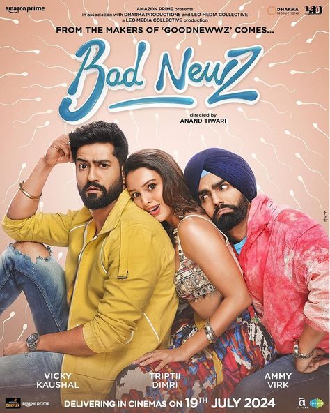 After watching Good Newwz, Dharma Production is bringing another comedy movie but this time it’s going to be Bad Newz! 🤩 Mark your calendars as the new jodi Vicky Kaushal, Tripti Dimri and Ammy Virk are all set to make you laugh out loud! 😝 #badnewz #vickykaushal #triptidimri #ammywirk #dharmaproductions #karanjohar #peddlermedia Crazy Laugh, Tripti Dimri, Punjabi Men, Georgia Harrison, Double Denim Looks, Dharma Productions, Madison Pettis, Ammy Virk, Vicky Kaushal