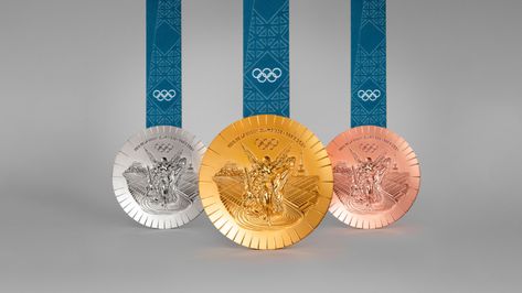 See the 2024 Paris Olympic medals Medal Design, Medal Ribbon, Olympic Gold Medals, Paris Summer, Paralympic Games, Olympic Medals, Paris Design, The Eiffel Tower, Team Usa