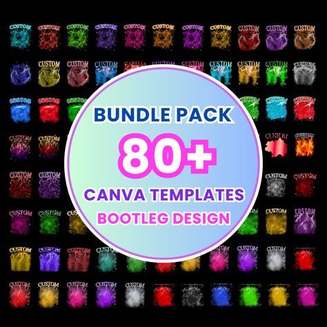 80+ Canva Templates for Bootleg Shirt Bundle Pack, Bootleg Rap Tee Design Bundle, Custom Photo Shirt Templates, 90s Vintage Tee, DIY Bootleg ⭐⭐ OUR BOOTLEG SHIRT CANVA TEMPLATES⭐⭐ Unleash your creativity with our collection of 50 editable Canva templates, perfect for designing personalized bootleg shirts and rap tees. Image size: 4500 x 5100 pixels Detailed instructions are included in the file you download, so you can start designing effortlessly. Each template features unique colors and styles