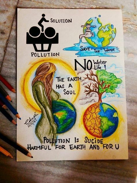 Save Environment Poster Drawing, Save Environment Posters, Posters Drawing, Save Water Drawing, Save Earth Drawing, Word Art Drawings, Save Water Poster Drawing, Earth Day Drawing, Environmental Posters