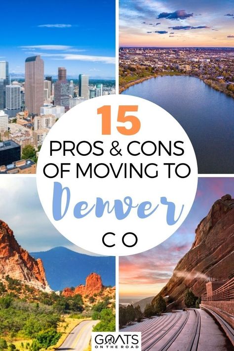 Wondering what are the 15 Pros and Cons of Moving To Denver, Colorado? In this guide, we will show you everything you need to know about the cost of living, amazing restaurants, affordable accommodation pricing, pros & cons, and more! Read this article to learn more! | #entrepreneur #denver #digitalnomads Move To Colorado, Pros And Cons Of Moving Out Of State, Moving To Denver Colorado, Denver Living, Living In Denver Colorado, Moving Ideas, Amazing Restaurants, Moving To Denver, Colorado Living