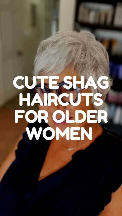 15 Cute Short Shag Haircuts for Older Women Older Woman Curly Hair, Choppy Bob Hairstyles For Fine Hair, Kort Bob, Women Undercut, Hairstyle For Short, Short Shag Haircuts, Shaggy Haircuts, Short Shag Hairstyles, Growing Out Short Hair Styles