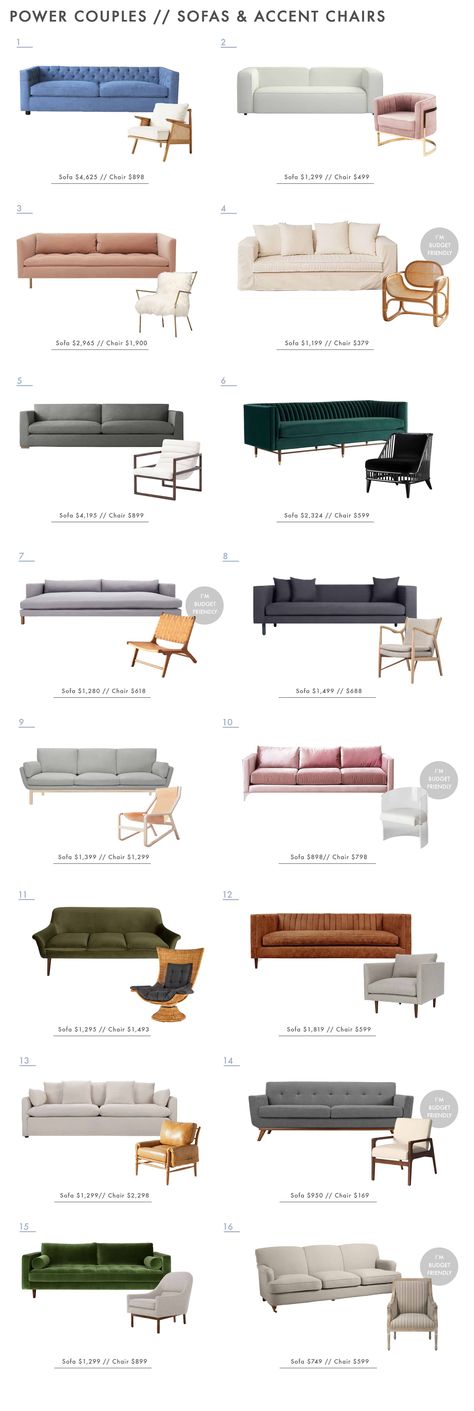 Room Decor For Couples, Sofa Living Room Ideas, Power Couples, 카페 인테리어 디자인, Living Room Sofa Design, Emily Henderson, Trendy Living Rooms, Sofa Colors, Decoration Inspiration