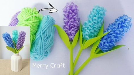 DIY Paper Flowers: Step-by-Step Guide Wool Decoration Ideas, Easy Yarn Flowers, Wool Craft Ideas, Wool Flowers Diy, Wool Crafts Diy Decoration, Wool Flowers How To Make, Diy Yarn Crafts Decor, Diy With Wool, Wool Crafts Easy