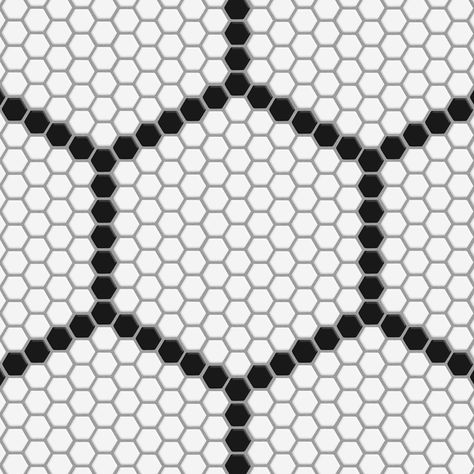 Metro Geo 11" x 12" Hex Porcelain Mosaic Sheet Wall & Floor Tile Black Mosaic Tile Bathroom, Hex Tile Floor, White Hexagon Tiles, White Mosaic Tile, Mosaic Tile Kitchen, Fireplace Facade, Hex Tile, Hexagonal Mosaic, Merola Tile