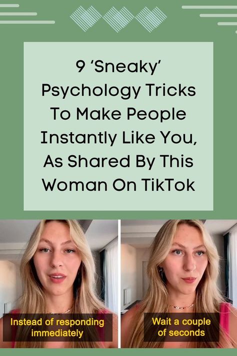 9 ‘Sneaky’ Psychology Tricks To Make People Instantly Like You, As Shared By This Woman On TikTok Psychology Tricks, Reverse Psychology, Psychological Facts Interesting, Psychology Fun Facts, How To Read People, Social Media Marketing Business, New Year New Me, Mind Tricks, Someone Like You