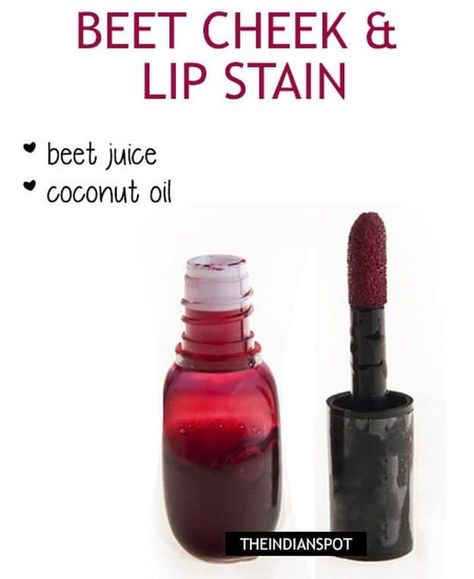 Beet and Coconut Oil | I found the perfect DIY lip stain recipe that is completely chemical free made with all natural ingredients found in your kitchen! Diy Lip Stain, Remedies For Dark Lips, Diy Natural Makeup, Chemical Free Makeup, Beet Powder, Make Up Diy, Juice Coconut, Health Coconut Oil, Makeup Recipes