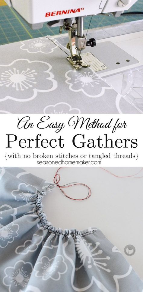 I have an easy way to Gather Fabric that will give you even gathers. Even better, you will not have any broken stitches or tangled threads. This easy way to gather fabric is a perfect sewing tip to remember when gathering a large strip of fabric for a ruffle. Sew Ins, Gather Fabric, Sewing 101, Techniques Couture, Sewing Fabrics, Beginner Sewing Projects Easy, Leftover Fabric, Creation Couture, Sewing Skills