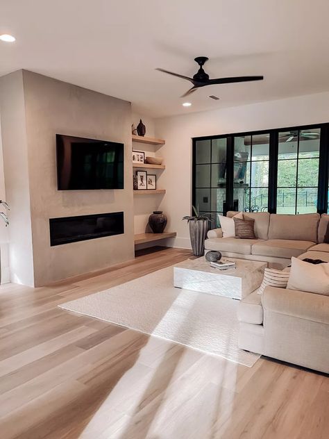 Lulu And Georgia Living Room, Matilda Espy, Georgia Living, Basement Decoration, Basement Reno, Lulu And Georgia, Minimal Decor, Neutral Decor, Home Reno