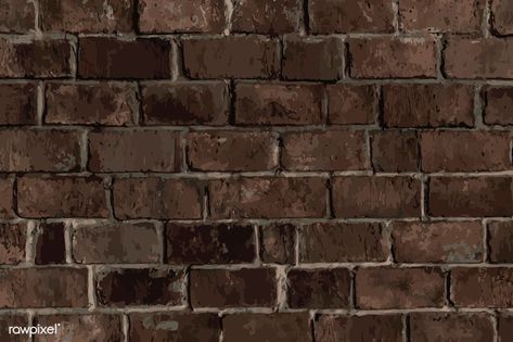 Dark brown brick textured background vector | free image by rawpixel.com / Niwat Dark Brown Brick Wallpaper, Dark Brown Brick House, Dark Brown Brick House Exterior, Interior With Brick Wall, Leather Brown Sofa, Brown Brick Exterior, Brown Brick Wall, Dark Brick Wall, Floor Brick