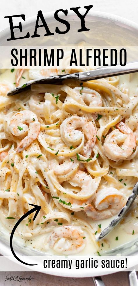 Pesto Chicken Pasta Recipes, Chicken Pasta Creamy, Easy Shrimp Alfredo Recipe, Shrimp Alfredo Pasta Recipes, Easy Shrimp Alfredo, Shrimp Alfredo Recipe, Shrimp Alfredo Pasta, Pasta Creamy, Fettucine Alfredo