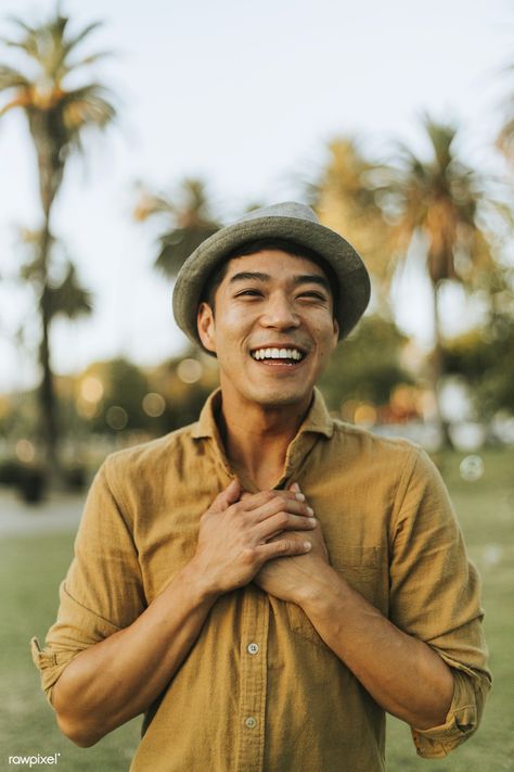 Cheerful man in the park | premium image by rawpixel.com / McKinsey Happy Man Aesthetic, Portrait Editing, Male Photoshoot, Editing Styles, Branding Moodboard, Person Photography, Emotion Faces, Happy Person, Happy Man